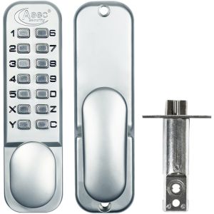 Asec AS2300 Push button Lock (Satin Chrome)