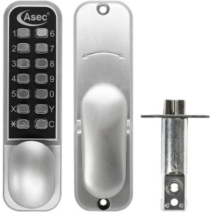 Asec AS3301 Push Button Lock (Satin Chrome)
