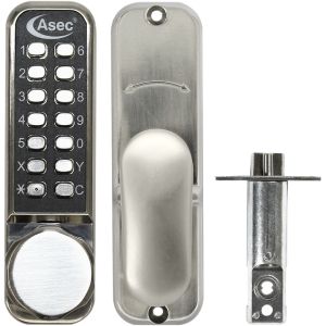 Asec AS3302 Push Button Lock (Stainless Steel)