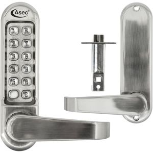 Asec AS4301 Push Button Lock (Stainless Steel)