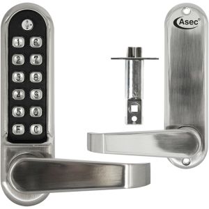 Asec AS4303 Push Button Lock (Stainless Steel)