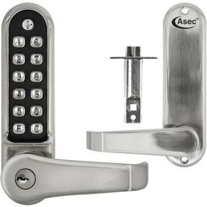 Asec AS4309 Push Button Lock (Stainless Steel)
