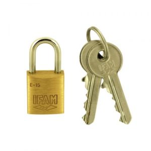 Ifam E-15 Brass padlock with 2 keys