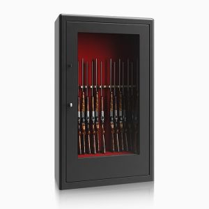 De Raat Cicogna Grade 0 Model M1841045B Glass front 17 Gun Cabinet