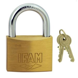 Ifam E-20 Brass padlock with 2 keys